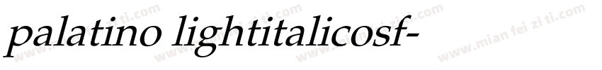 palatino lightitalicosf字体转换